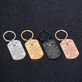 Personalized Godmother Name Keychain Stainless Steel Keyring