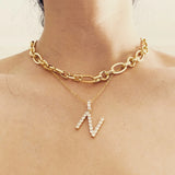Gojomem Punk Chunky Chain Necklace for Women