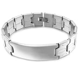 Gokadima 14MM Stainless Steel ID Bracelet for Men 20.5cm