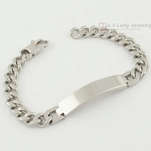 Gokadima 21.5cm Stainless Steel ID Bracelet Mens Jewellery WB055