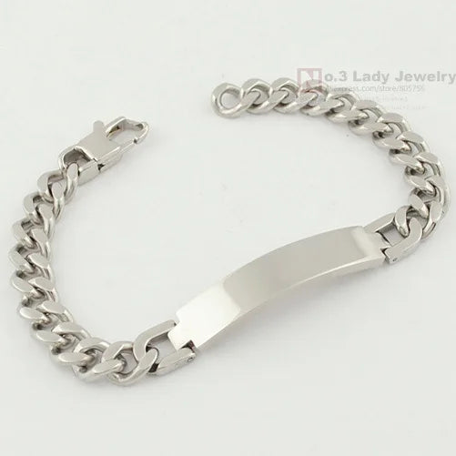 Gokadima 21.5cm Stainless Steel ID Bracelet Mens Jewellery WB055