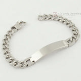 Gokadima 21.5cm Stainless Steel ID Bracelet Mens Jewellery WB055