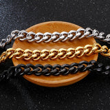 11mm Men's Cuban Link Bracelet Stainless Steel Chain 16-24cm Dubai