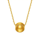 14K Round Ball Bead Necklace for Women Bride Wedding Engagement