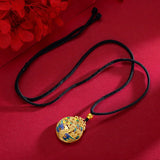 18K Enamel Phoenix Pendant Necklace for Women Fine Jewelry