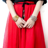 Alloy X-Shaped Bracelet Bangle Women Jewelry Internal Diameter62mm