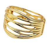 Alloy X-Shaped Bracelet Bangle Women Jewelry Internal Diameter62mm