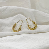 925 Silver Flower Basket Hoop Earrings Snapback Minimal Light