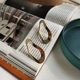 925 Silver Irregular Geometric Circle Stud Earrings for Women