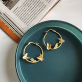 925 Silver Twisted Hoop Earring Butterfly Girls Gift