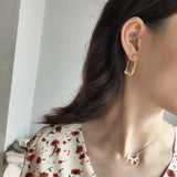 925 Silver Twisted Hoop Earring Butterfly Girls Gift