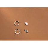 925 Silver Zircon Letter Earrings, Women Hoop Earring Jewelry Gift