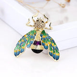 Crystal Enamel Silver Cicada Brooches for Women and Men