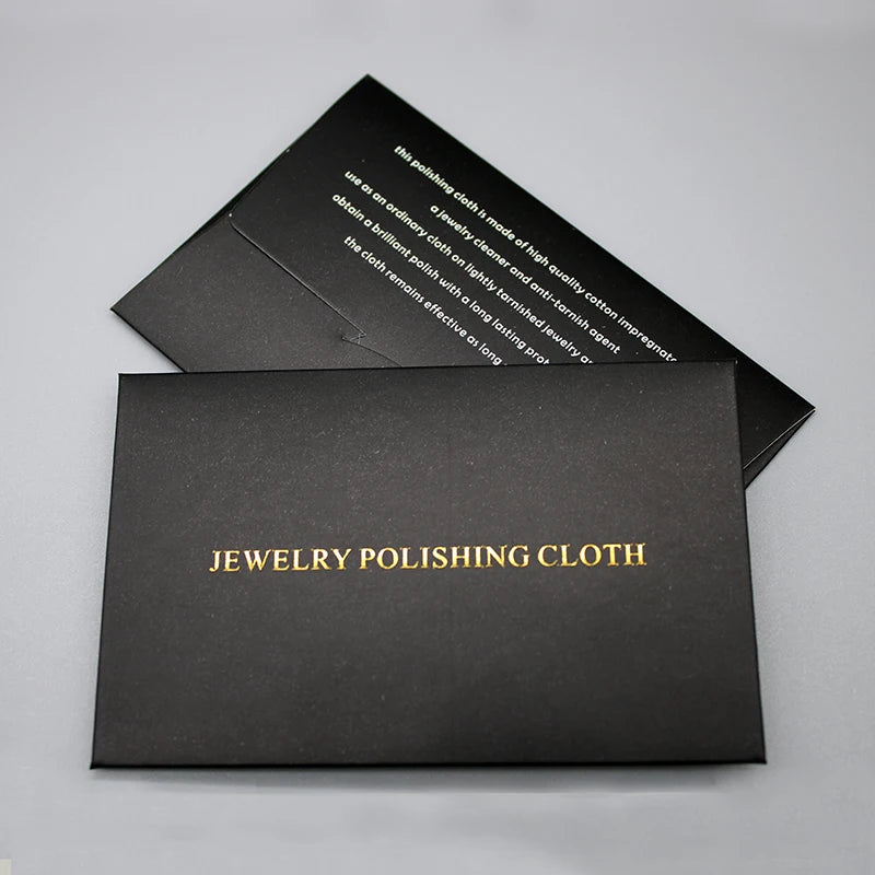 Silver Jewelry Polishing Cloth in Packaging