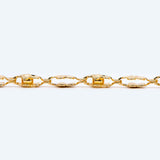 Beaded Flower Chain 5.8mm, 18K Brass, DIY Jewelry (#LK-416)