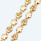 Beaded Flower Chain 5.8mm, 18K Brass, DIY Jewelry (#LK-416)