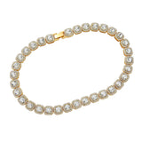 Zircon Cuban Chain Necklace Micro Pave CZ Collares Choker Silver