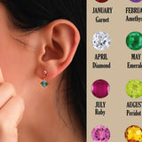 Custom Stone Cluster Stud Earrings, Minimalist Family Jewelry