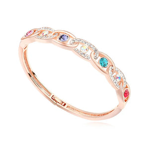 Rose Selma Rhinestone Bangle Hot Pulseiras Bracelets