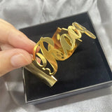 30MM Women's Name Bracelet Stainless Steel Jewelry