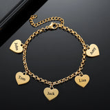 Personalized Hearts Bracelet Christmas Stainless Steel Bracelet