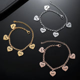Personalized Hearts Bracelet Christmas Stainless Steel Bracelet
