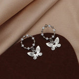 Butterfly Stud Earrings Rhinestone Women Jewelry