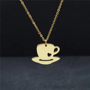 Chain Choker Little Heart Pendant Necklace Engagement Wedding Gift