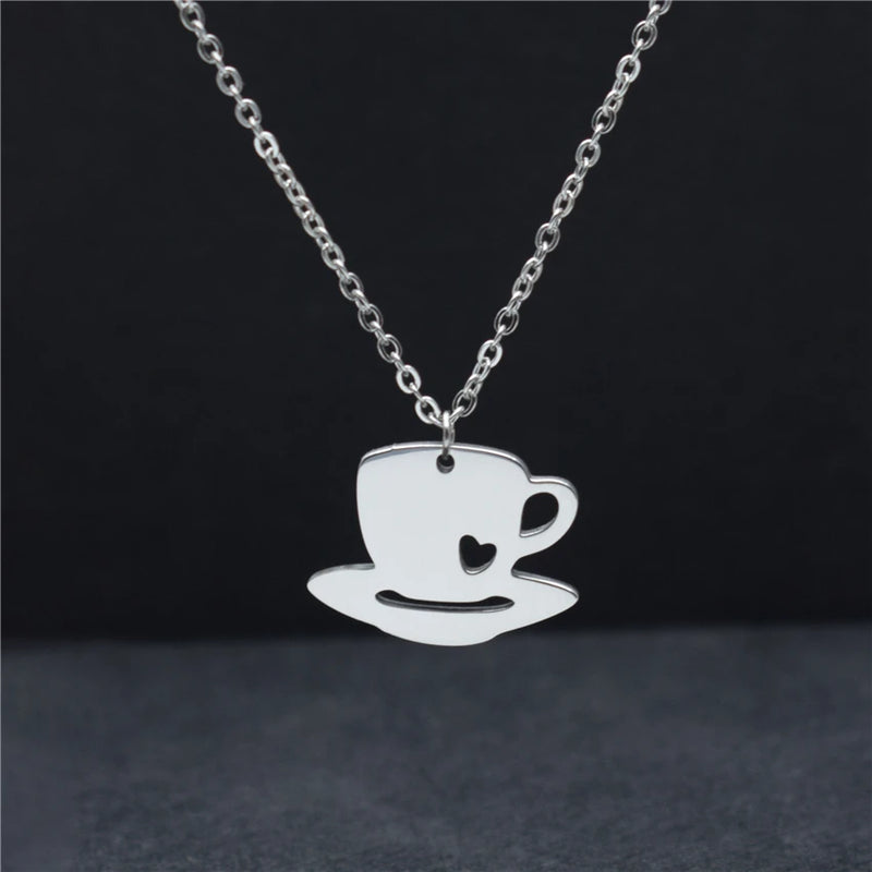 Chain Choker Little Heart Pendant Necklace Engagement Wedding Gift