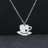 Chain Choker Little Heart Pendant Necklace Engagement Wedding Gift