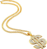 Money Dollar Sign Pendant Necklace Singer Charm Women Men Choker Jewelry