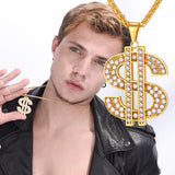 Money Dollar Sign Pendant Necklace Singer Charm Women Men Choker Jewelry