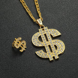 Money Dollar Sign Pendant Necklace Singer Charm Women Men Choker Jewelry