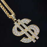 Money Dollar Sign Pendant Necklace Singer Charm Women Men Choker Jewelry