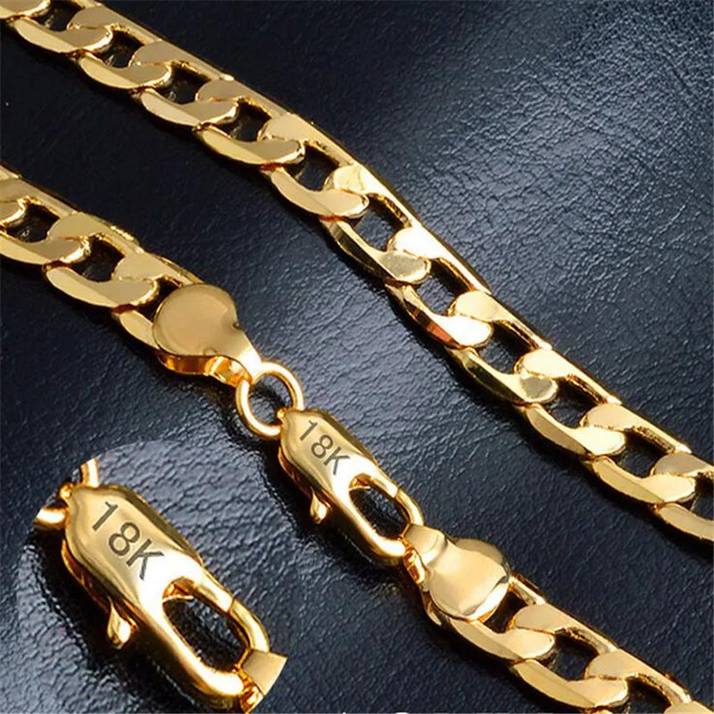 18K 20inch Men Chain Necklace Hot Jewelry