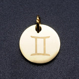 12 Zodiac Sign Charms Stainless Steel for Necklace DIY