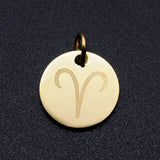 12 Zodiac Sign Charms Stainless Steel for Necklace DIY