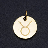 12 Zodiac Sign Charms Stainless Steel for Necklace DIY