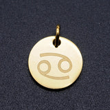 12 Zodiac Sign Charms Stainless Steel for Necklace DIY