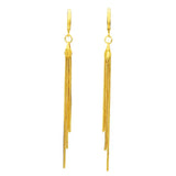 Long Tassel Earrings 24k Drop Snake Chain for Women Wedding Party Jewelry