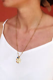 Stainless 4-Leaf Clover Long Barley Necklace for Women