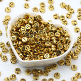 4X7mm Flat Round Acrylic Letter Beads for DIY Jewelry Making