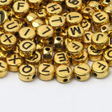 4X7mm Flat Round Acrylic Letter Beads for DIY Jewelry Making