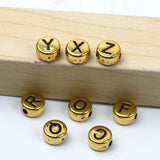 4X7mm Flat Round Acrylic Letter Beads for DIY Jewelry Making
