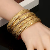 4pcs Bangles for Women African Ethiopian Charm Bracelet Jewelry