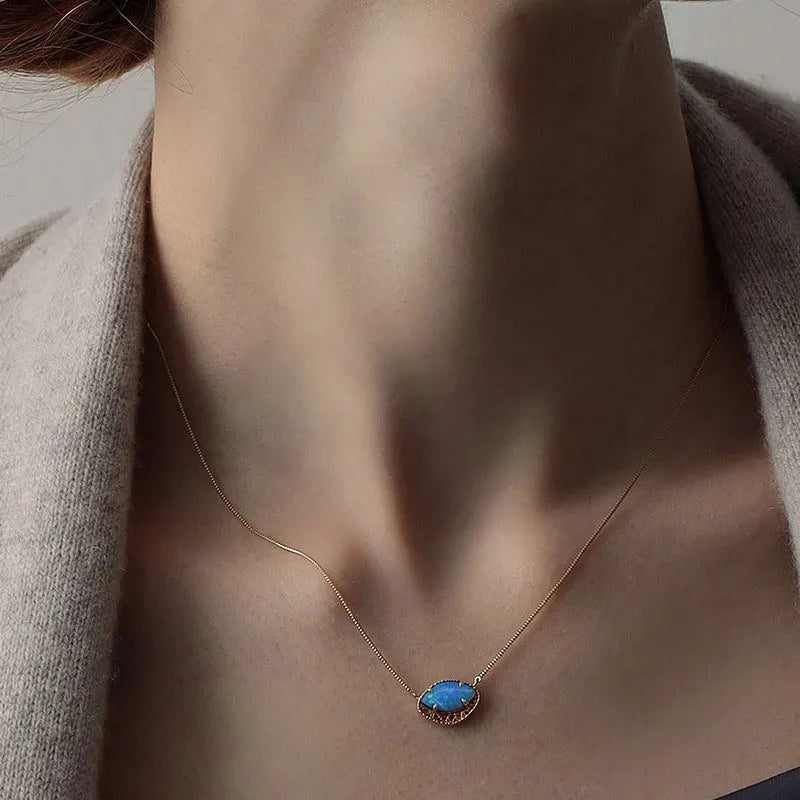 Opal Vintage Necklace Anniversary Fine Jewelry