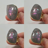 Adjustable Labradorite Stone Finger Ring