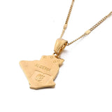 Algeria Map Pendant Necklace Algerians Women Girl Map Chain Jewelry