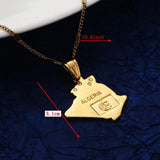 Algeria Map Pendant Necklace Algerians Women Girl Map Chain Jewelry