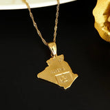 Algeria Map Pendant Necklace Algerians Map Jewelry